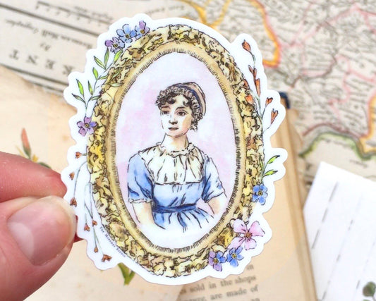Jane Austen Portrait Vinyl Sticker
